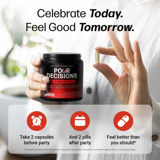 Life Happns liver-support capsules ready for easy daily use and recovery.