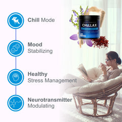 Life Happns skullcap bottle adds natural calming support.
