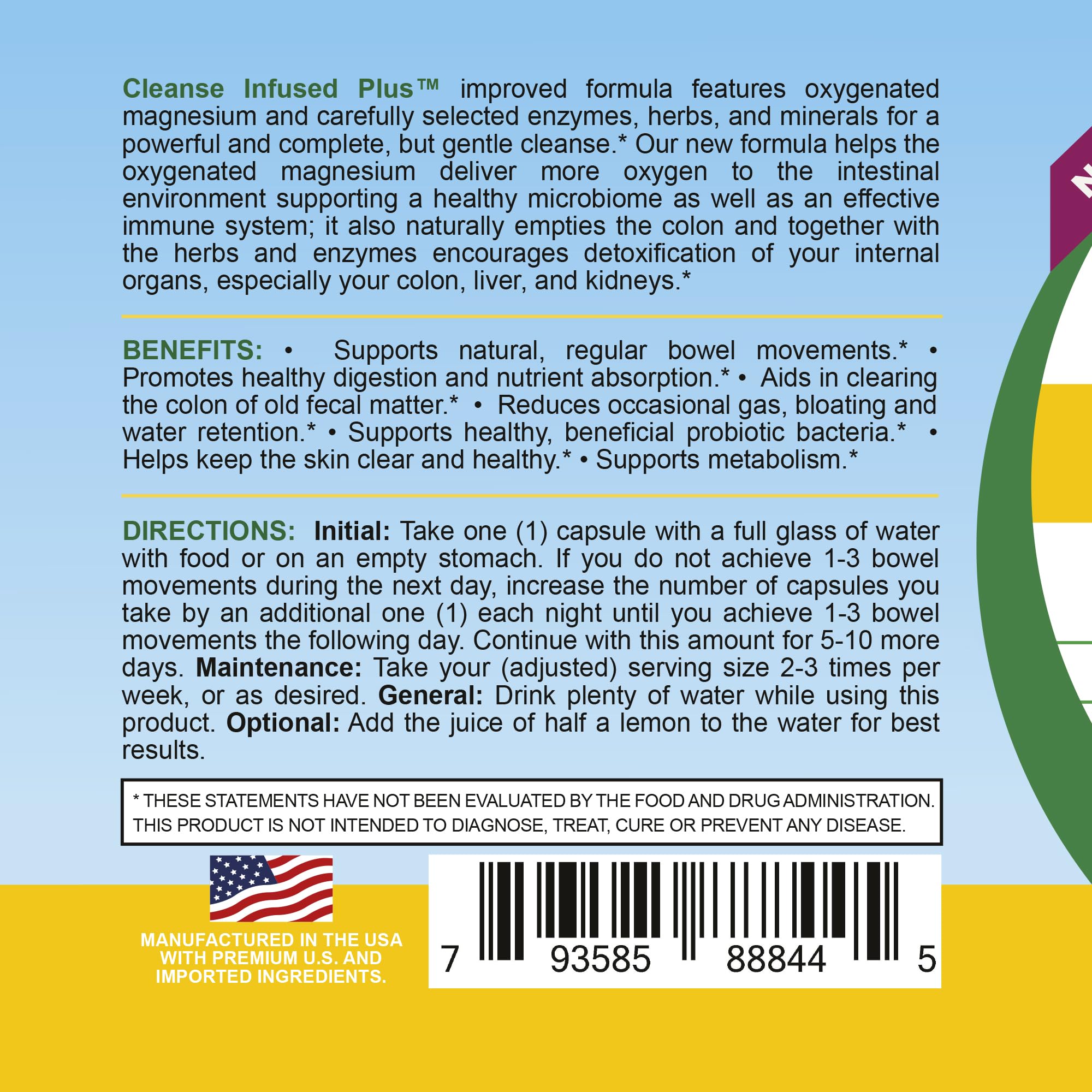 Promotes bowel regularity with Life Infused Cleanse Infused Plus in daily wellness