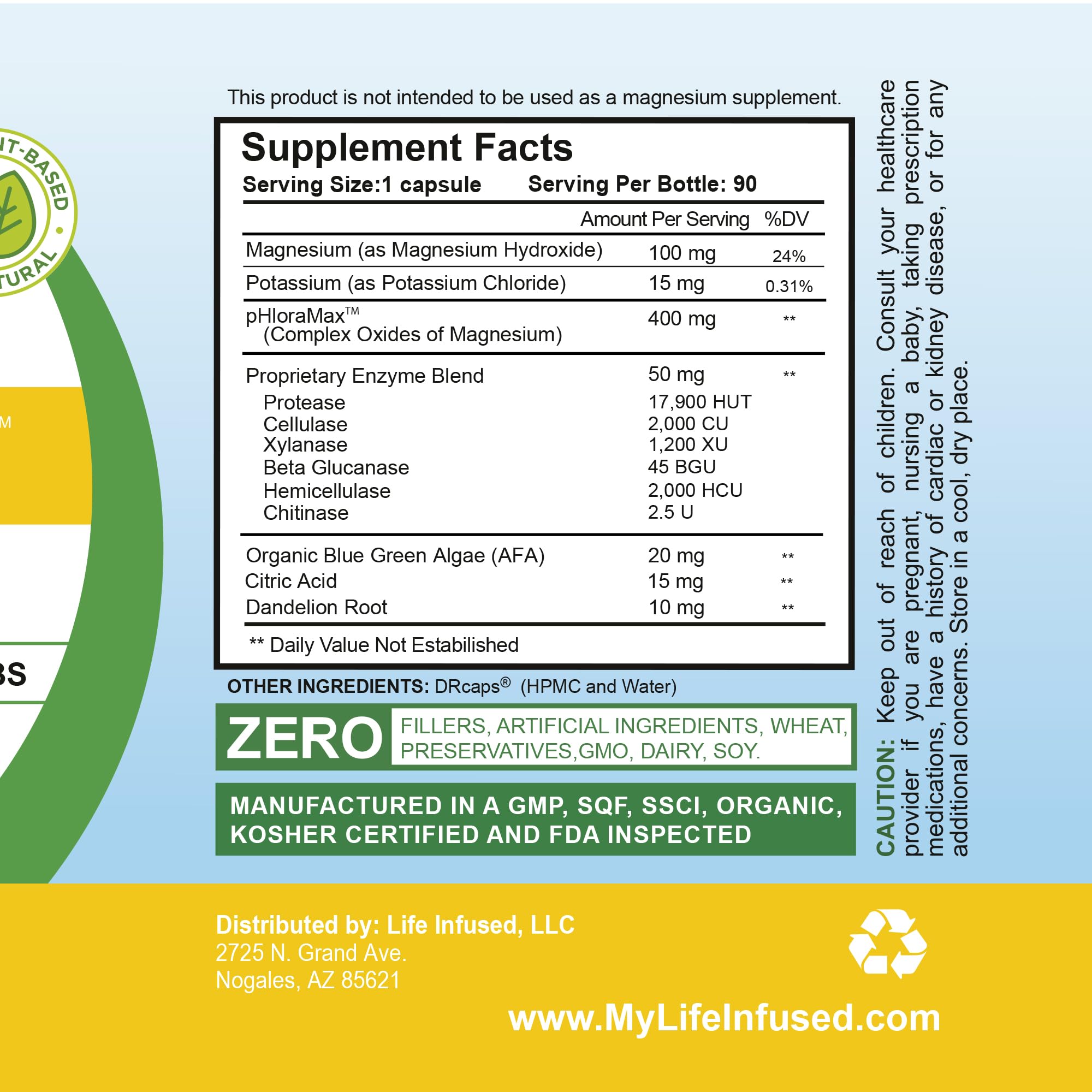 Shelf display of Life Infused Cleanse Infused Plus with clean label
