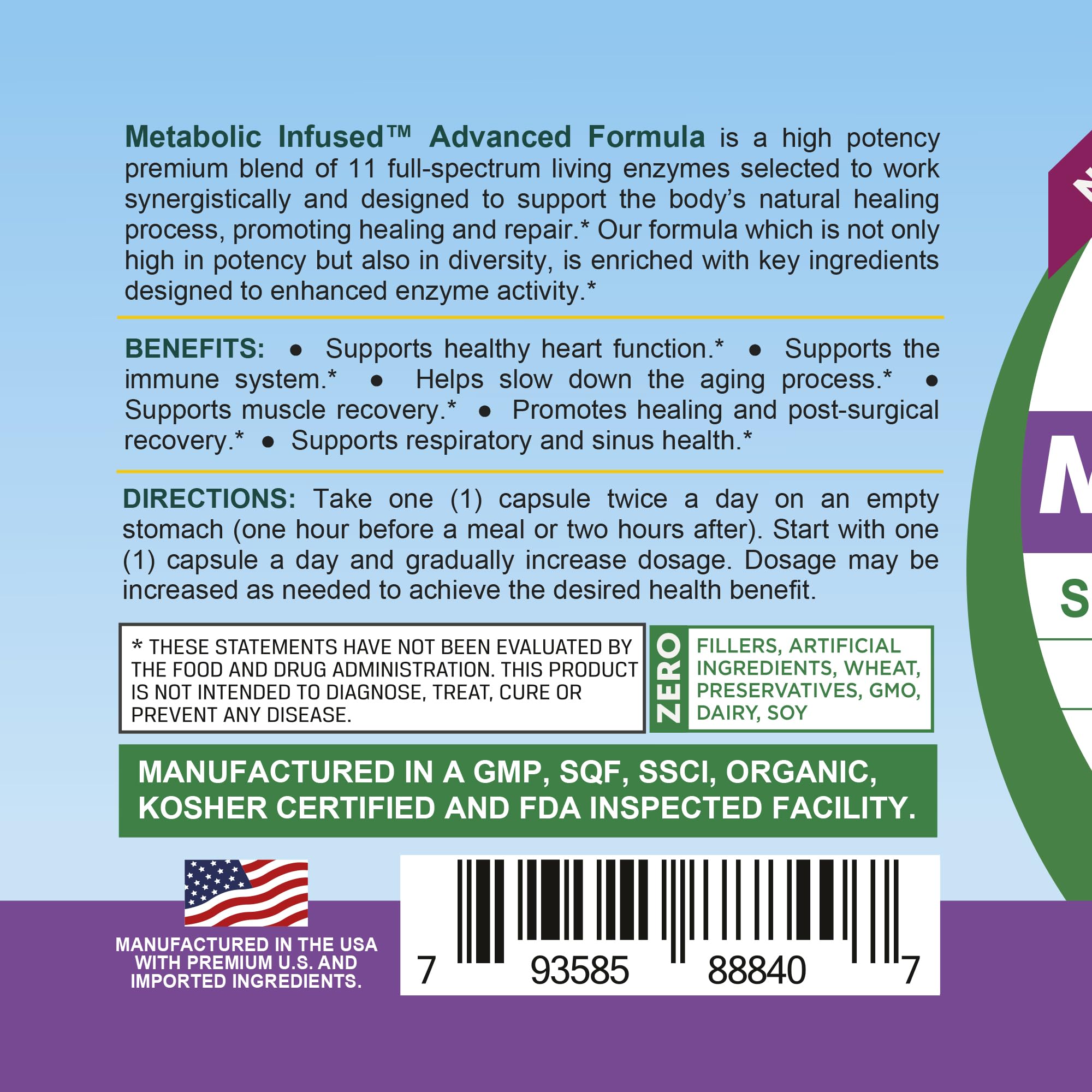Life Infused vegan capsules packaging highlights plant-based, clean formula.