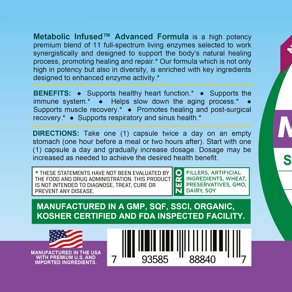 Life Infused vegan capsules packaging highlights plant-based, clean formula.