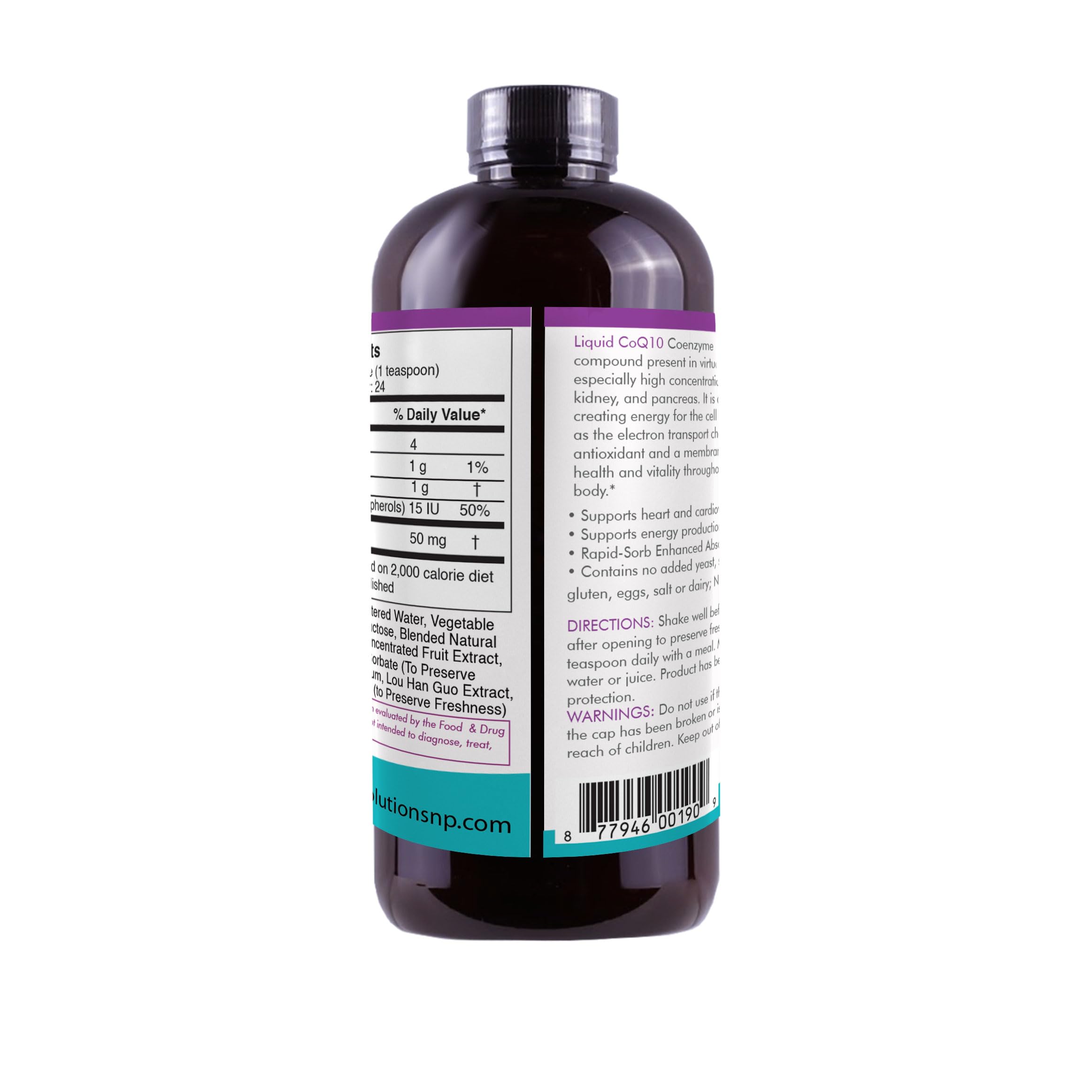 Life Solutions CoQ10 dropper cap—precise daily dosing.