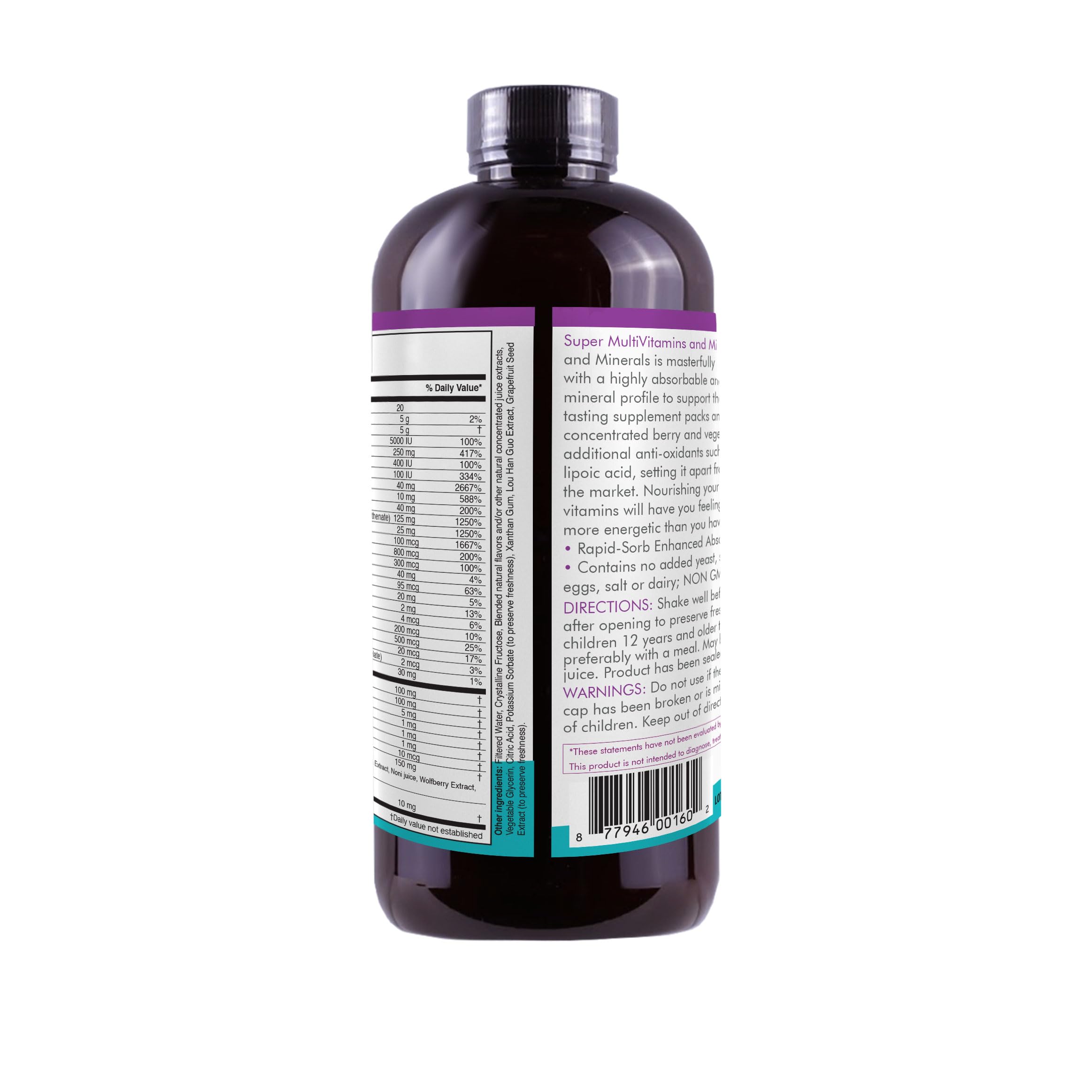 Spoon with Life Solutions liquid multivitamin ready to take