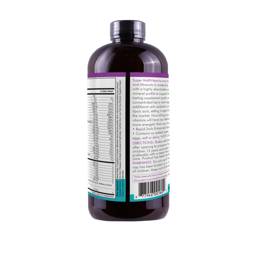Spoon with Life Solutions liquid multivitamin ready to take