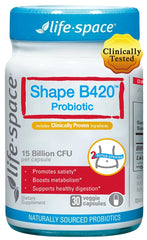 Life-Space Shape B420 probiotic bottle showcasing metabolism support.