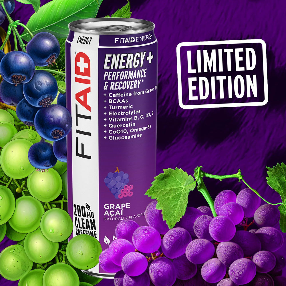 LIFEAID FITAID Energy Grape Açai athlete enjoying a post-workout boost.