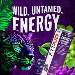 LIFEAID FITAID Energy Grape Açai gym scene emphasizes low-calorie energy.