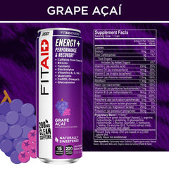 LIFEAID FITAID Energy Grape Açai being poured supports quick hydration.