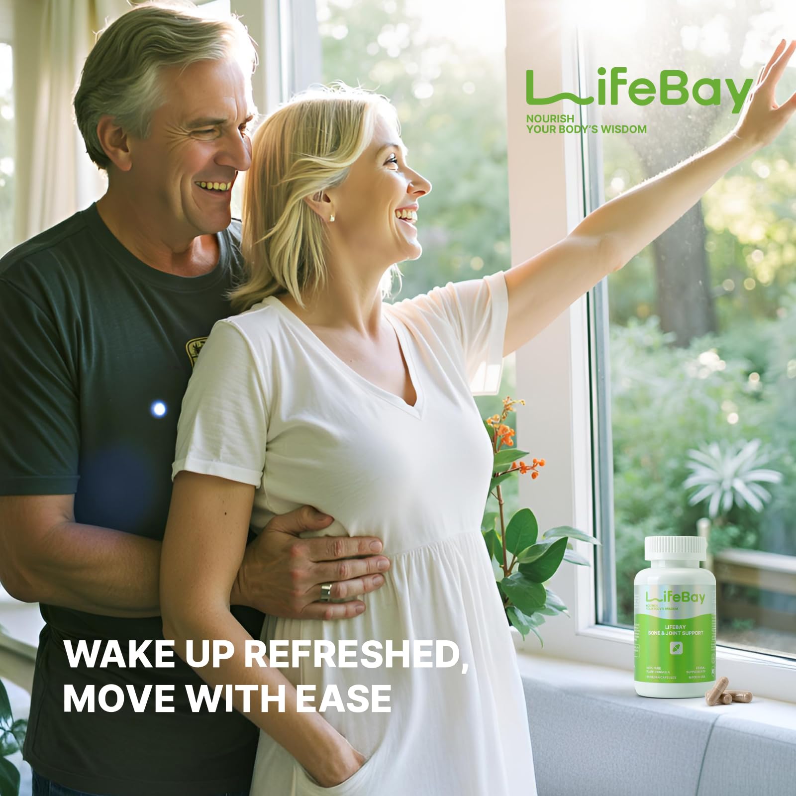LifeBay lifestyle shot showing smoother movement and comfortable daily activity.