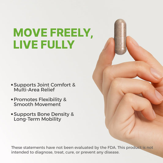 LifeBay vegan capsules close-up highlighting plant-based formula for everyday flexibility.