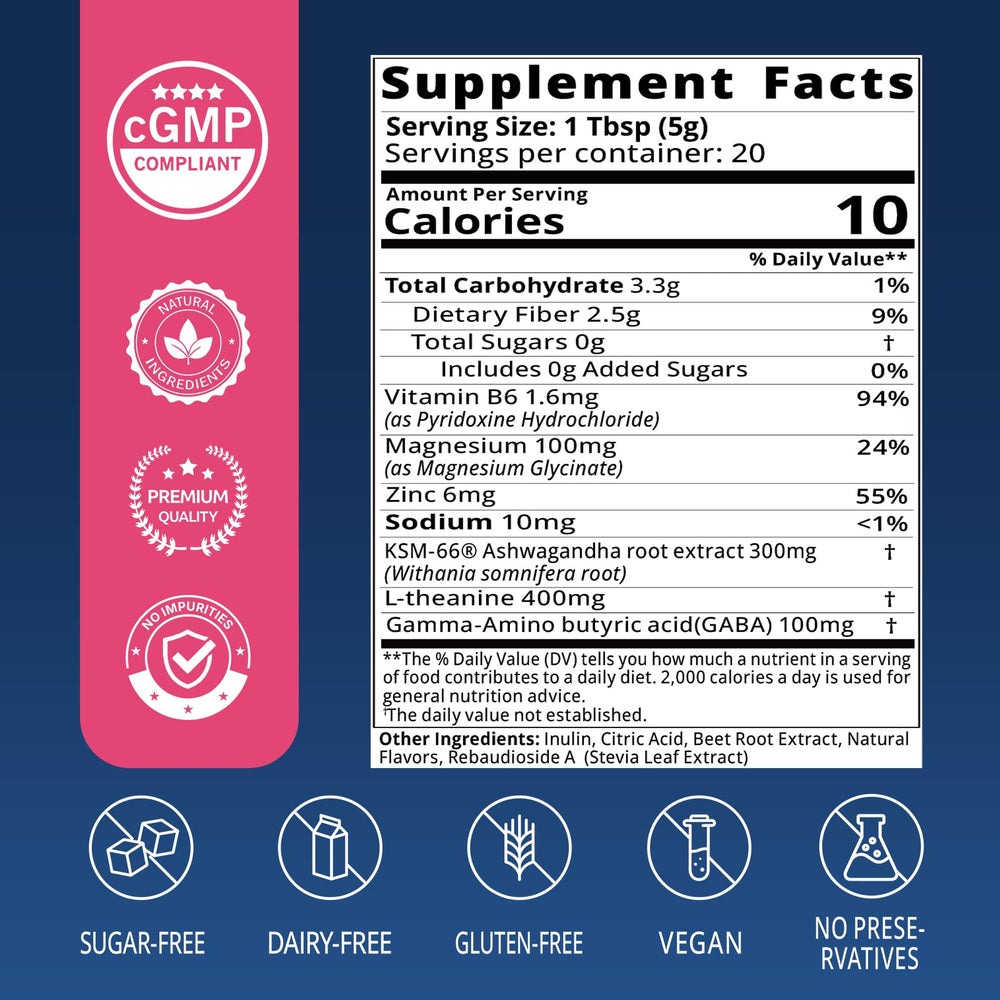 Lifebooil Calm Magnesium powder scoop, ready for mixing