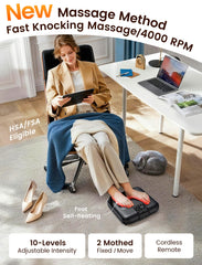 Full-foot massage coverage from heel to toe for thorough relief
