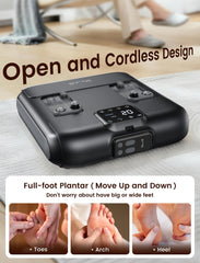 Open-design foot massager reduces constraints and cleans easily