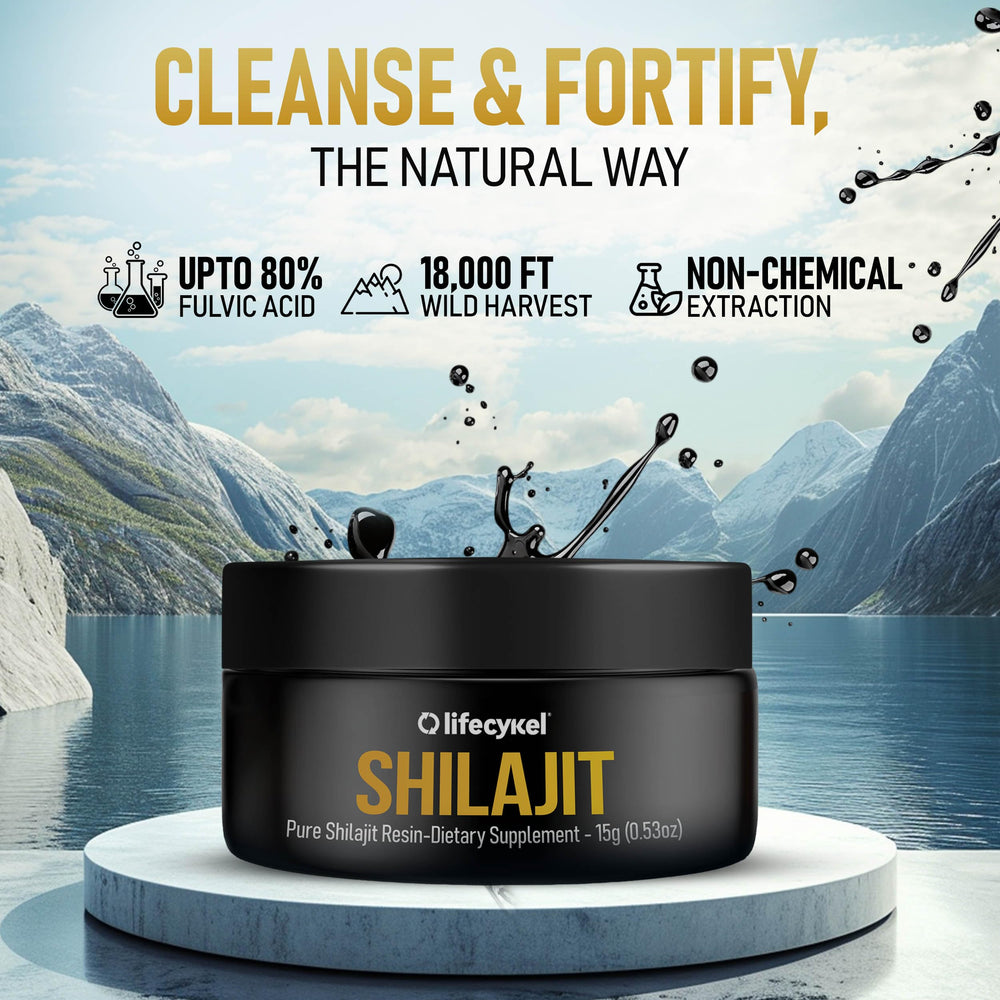 Life Cykel Mineral-rich resin texture closeup signals rich potency.
