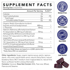 Close-up of Life Cykel PM Rest & Sleep gummies with cherry lime flavor.