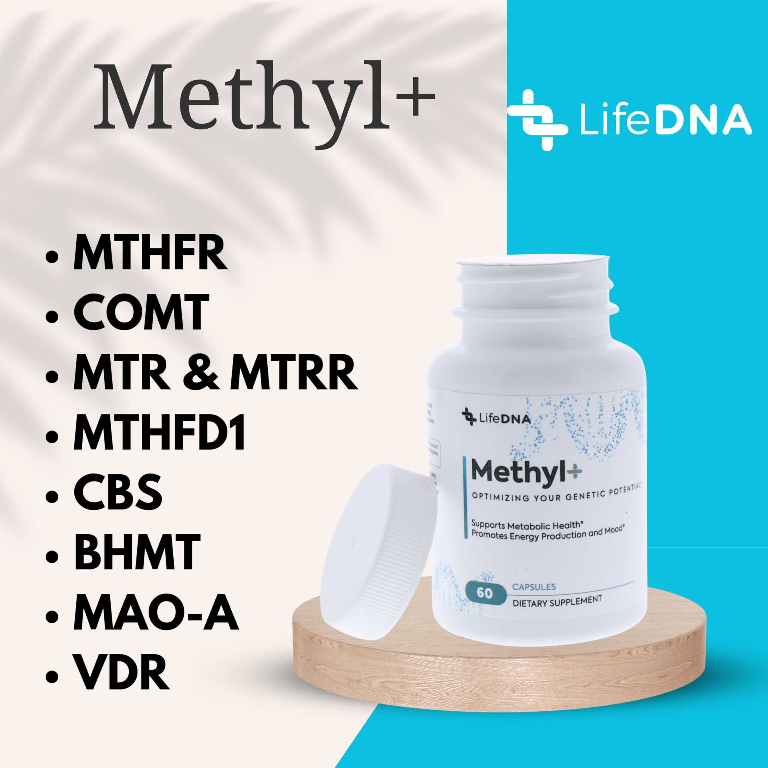 LIFEDNA Methyl + Methylfolate label shot communicates active 5-MTHF content