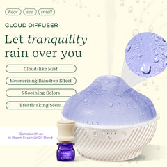Lifelines Cloud Diffuser shows color options for customizable mood lighting.