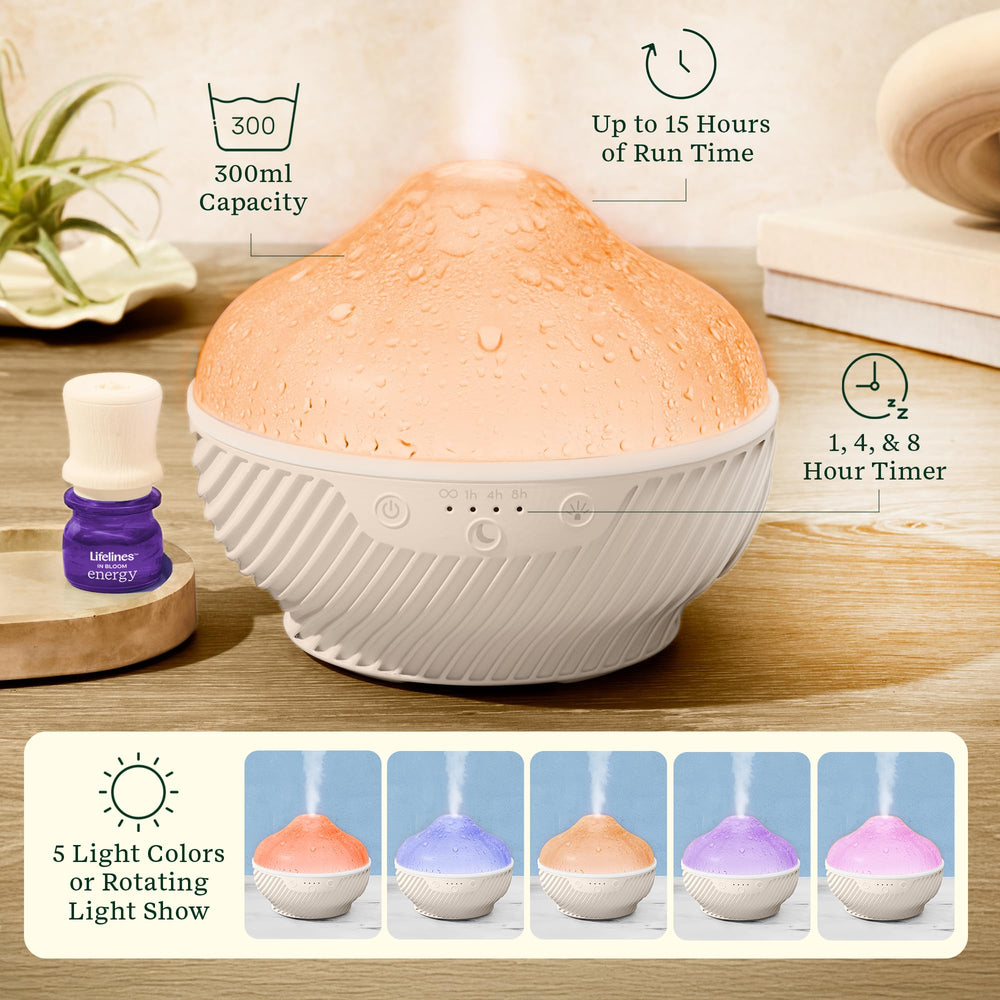 Lifelines Cloud Diffuser auto-shutoff ensures safe extended use.