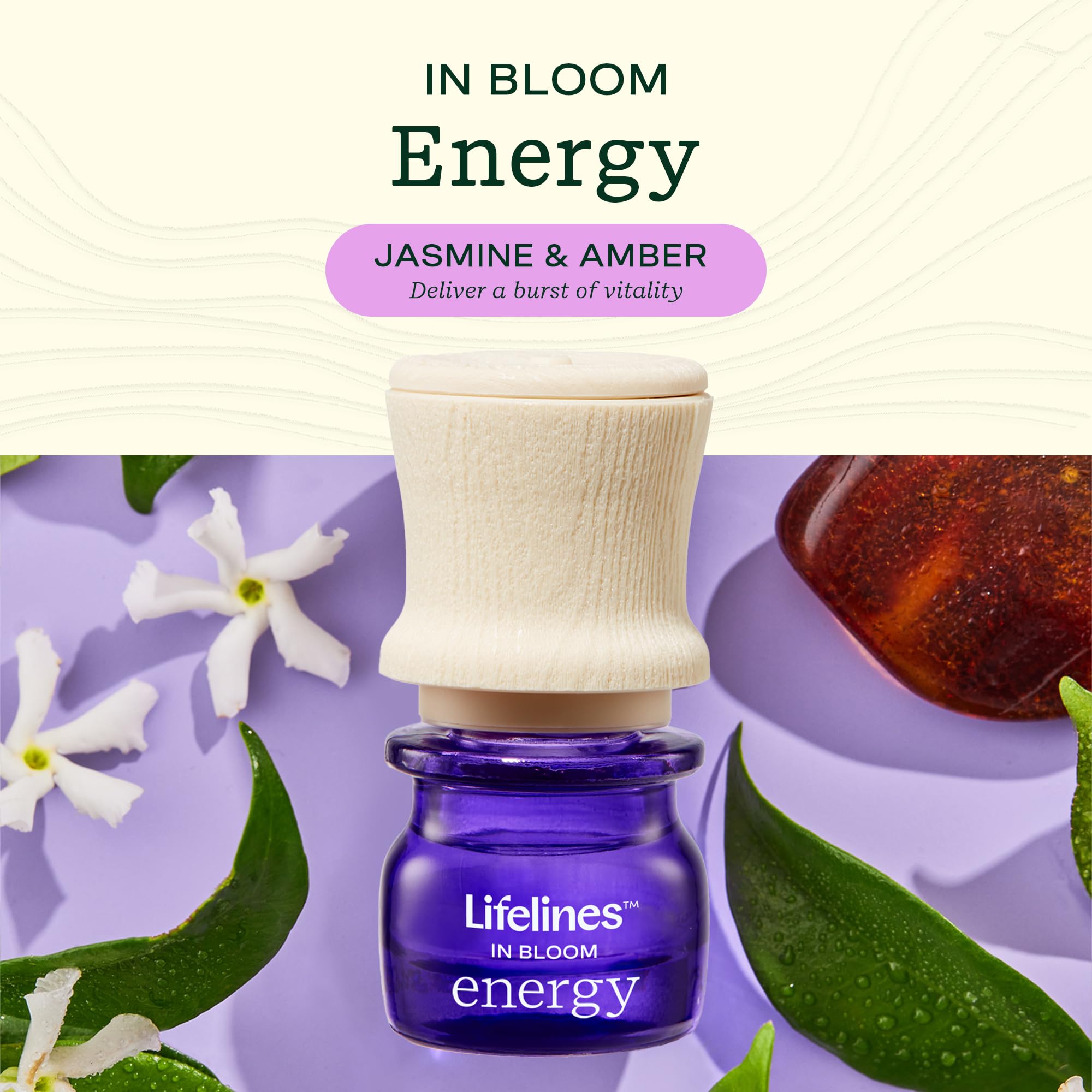 Lifelines Jasmine and Amber Oil Blend adds a calming fragrance.