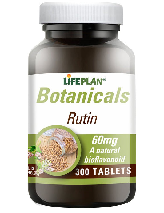 Lifeplan Rutin 60mg 300 Tablets packaging bottle label for daily use