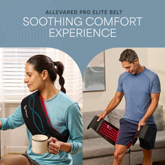 LifePro Allevared Belt back view showing coverage for back and shoulder areas