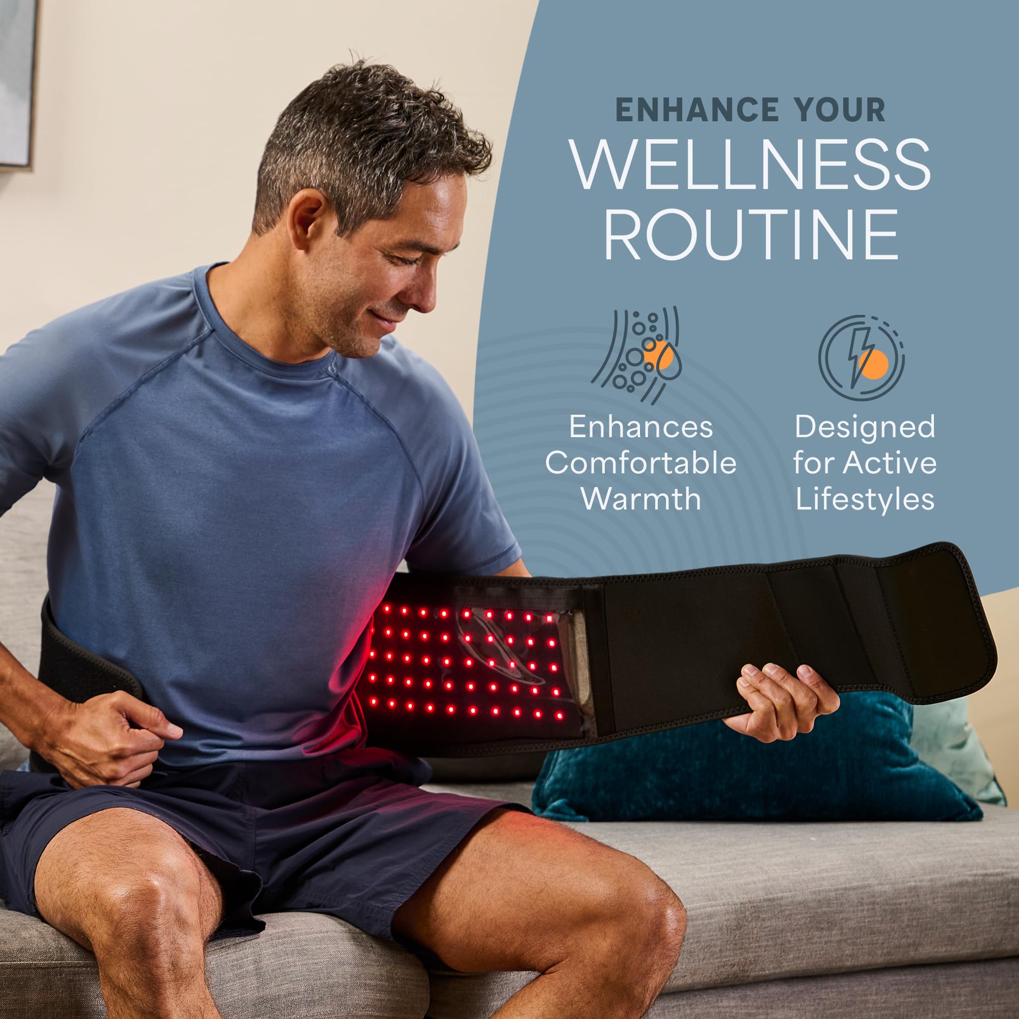 LifePro Allevared Belt controls panel enables customizable therapy sessions