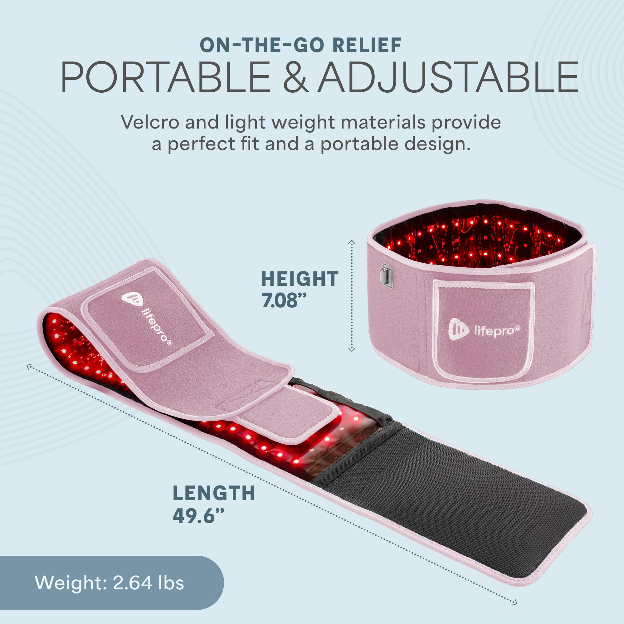 LifePro dual wavelength 660nm and 850nm in action for versatile therapy.