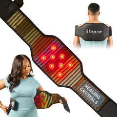 LifePro InfraTone belt front view with adjustable heat for targeted muscle relief