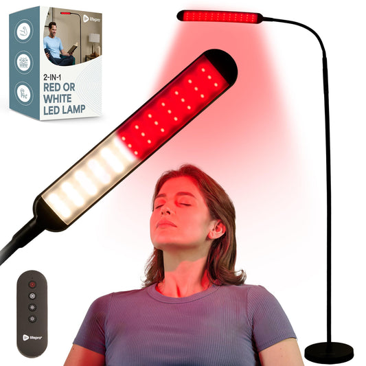 LifePro Lumaglow front view shows compact lamp ideal for home desks and tables