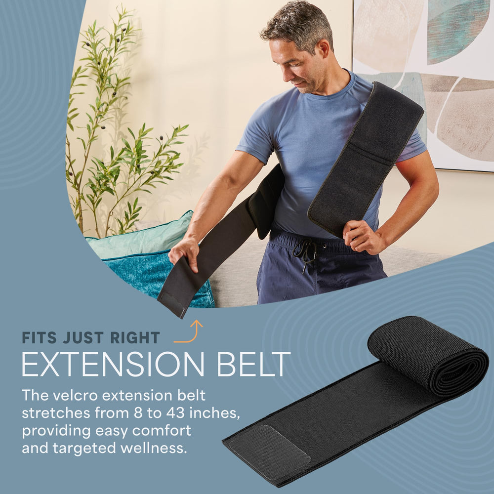 LifePro belt remote control shown for easy session customization.