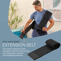 LifePro belt remote control shown for easy session customization.