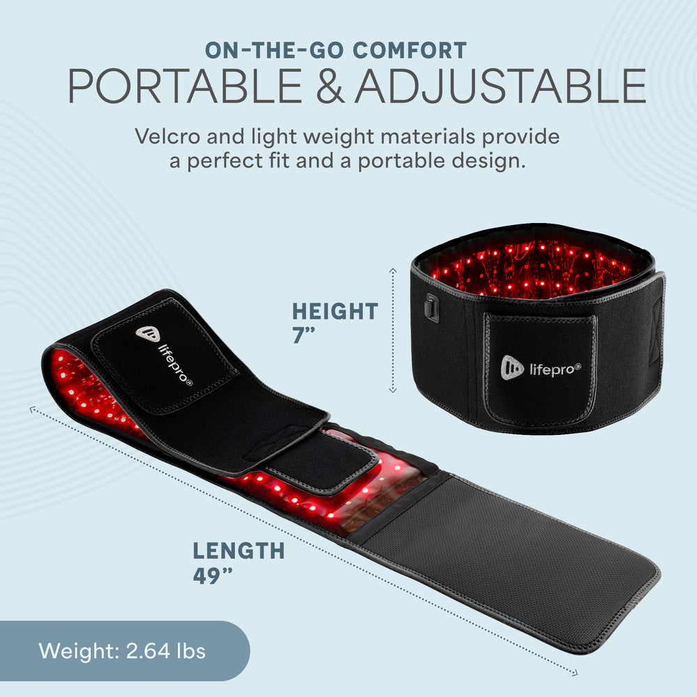 LifePro belt placed on shoulder to ease tension and stiffness.
