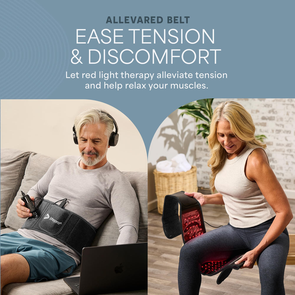 LifePro belt wrapped on arm demonstrates hands-free use for multitasking.
