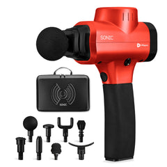 LifePro Sonic massage gun with 8 heads ready for full-body relief