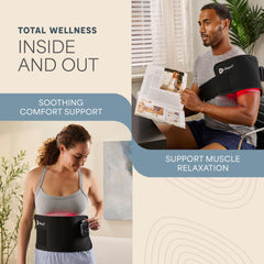 LifePro Velcro extender covers lower back and waist area for flexible coverage.