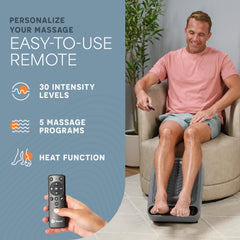 LifePro VibraFlow foot and calf relaxation setup provides lower-leg relief after a long day.