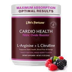 Life's Fortune 5000mg arginine bottle highlights energy and endurance support.