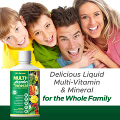 Life's Fortune amber liquid visual conveys natural ingredients and easy dosing.