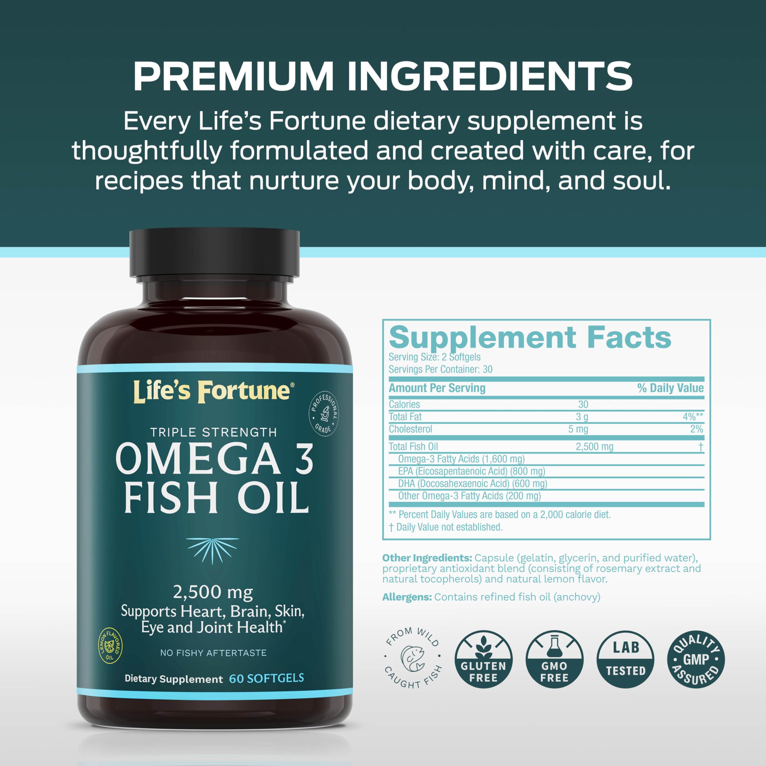 Life's Fortune EPA and DHA support brain health and focus