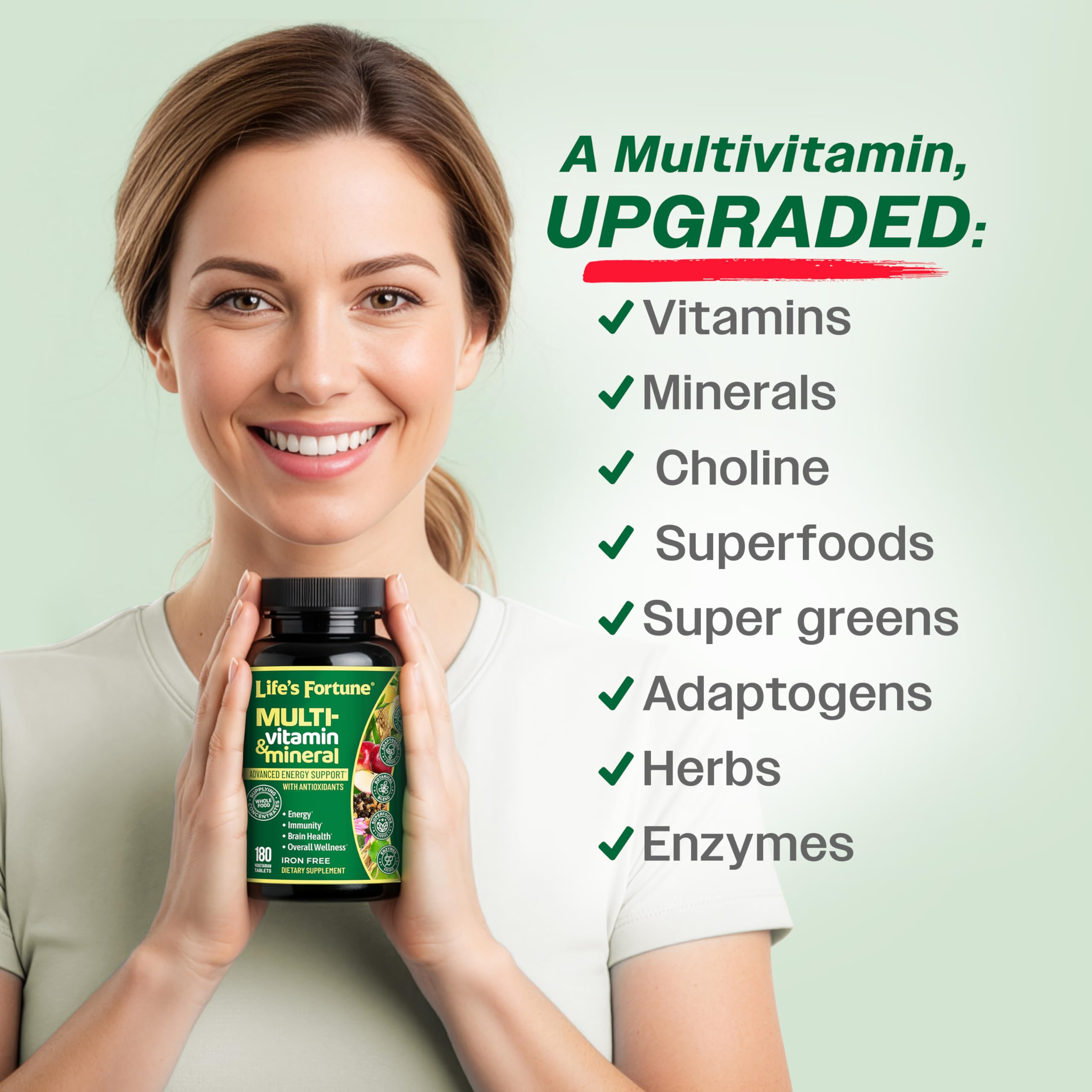 Life's Fortune multivitamin boost-energy close-up features B vitamins for sustained energy.