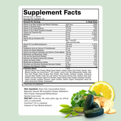 Life's Fortune multivitamin bottle-label close-up highlights premium ingredients.