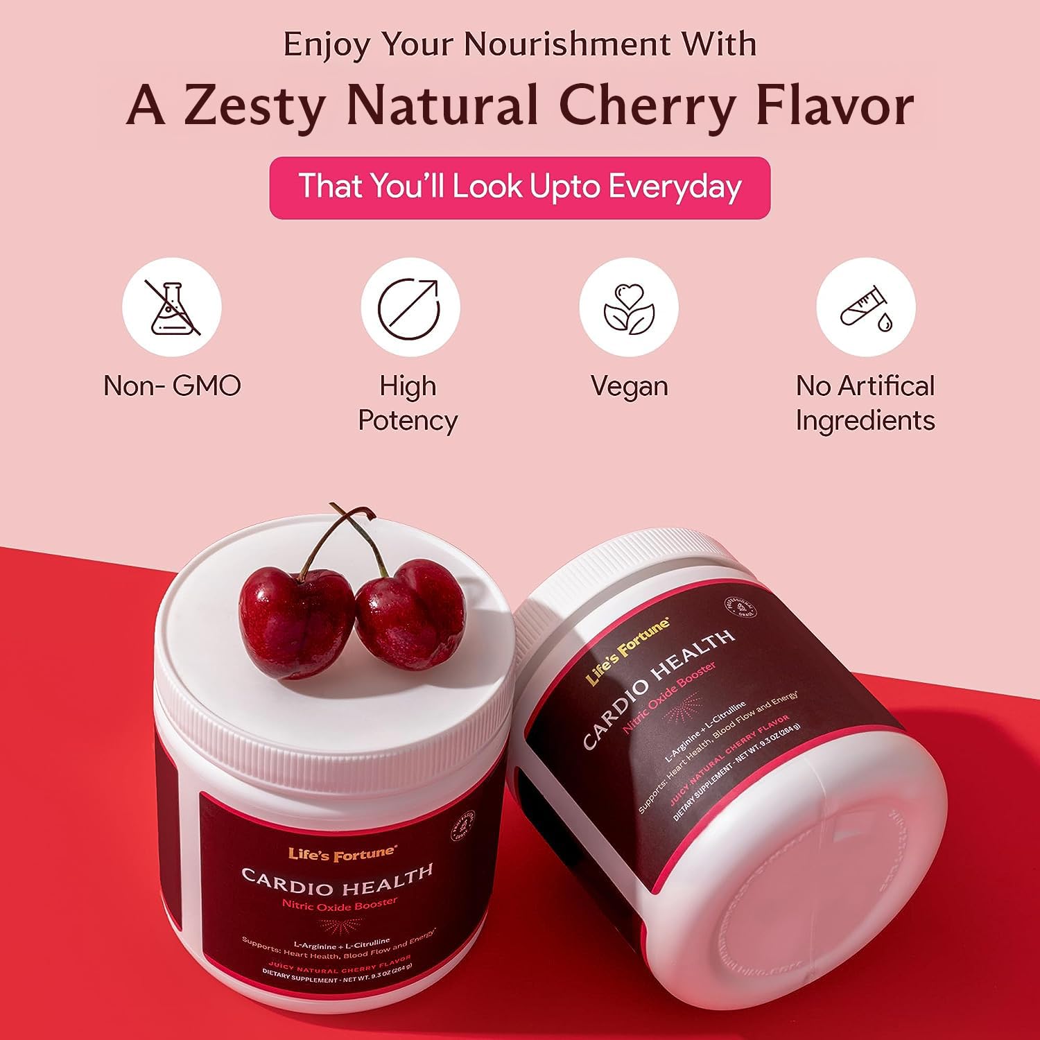 Life's Fortune vitamin-mineral enriched formulation highlights added nutrients for balanced support.