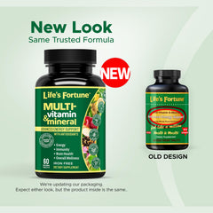 Life's Fortune bottle label close-up shows complete nutrient spectrum