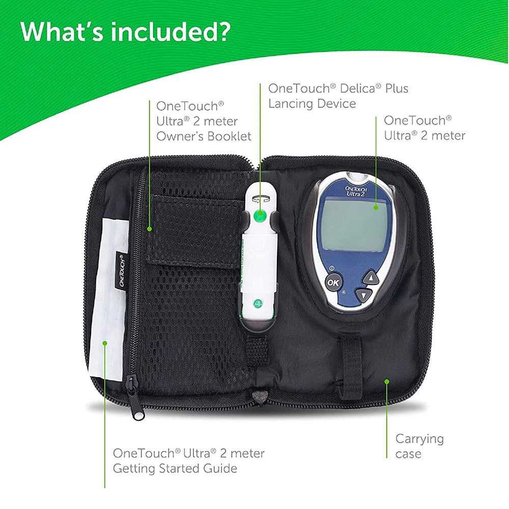 Lifescan OneTouch Ultra 2 carrying case keeps accessories organized on the go.
