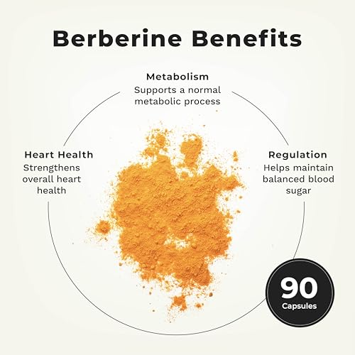 LifeSeasons Berberine capsules on display for easy daily use.