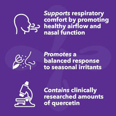 LifeSeasons Breathe-X capsules close-up highlighting quercetin and bromelain ingredients.