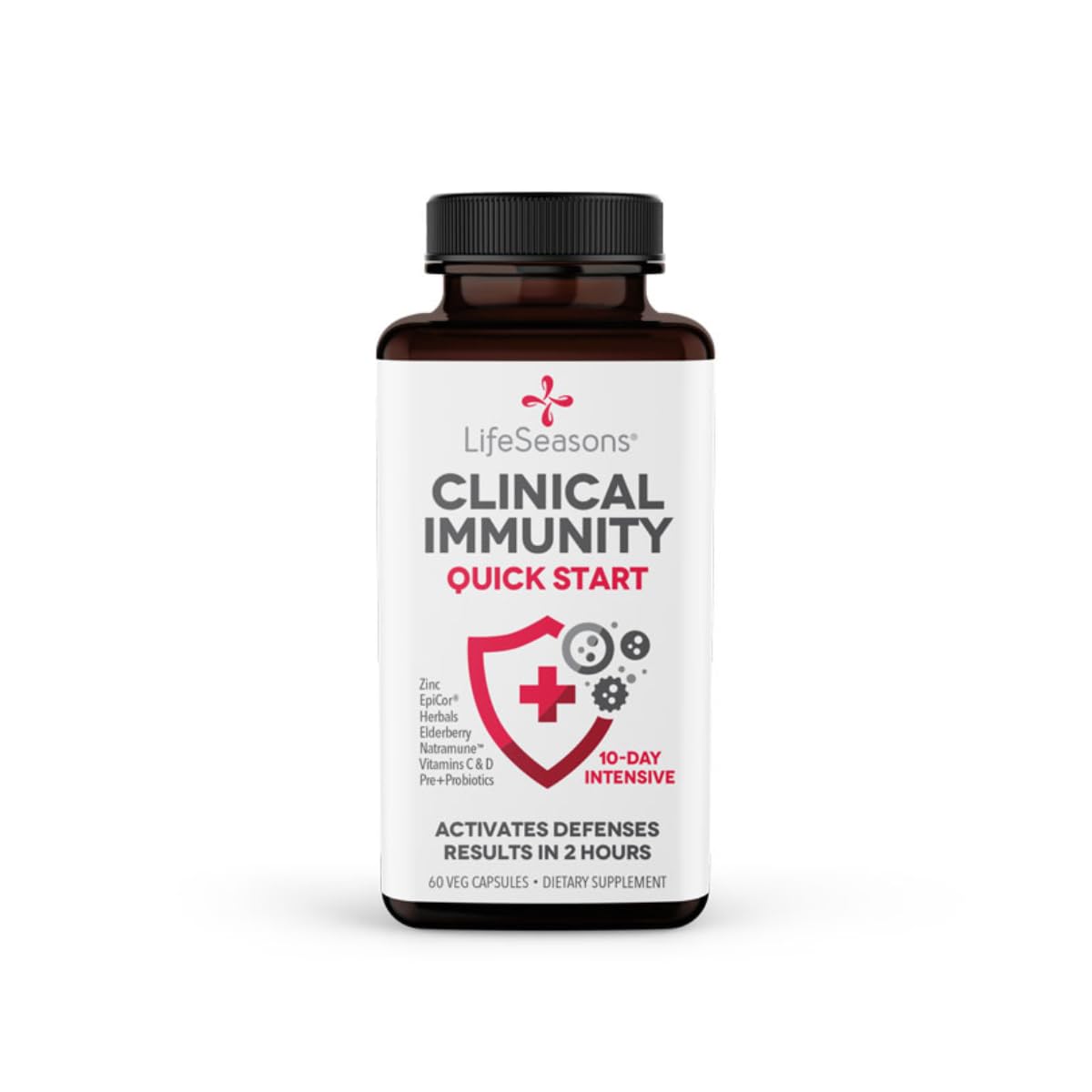 LifeSeasons Clinical Immunity bottle front for daily immune support