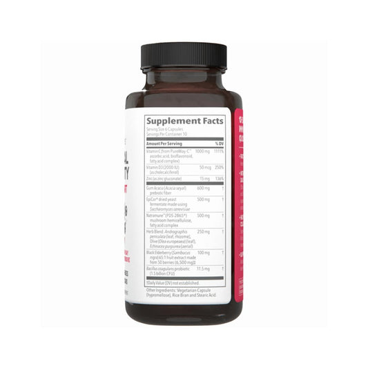 LifeSeasons Clinical Immunity capsules poured for quick immune support