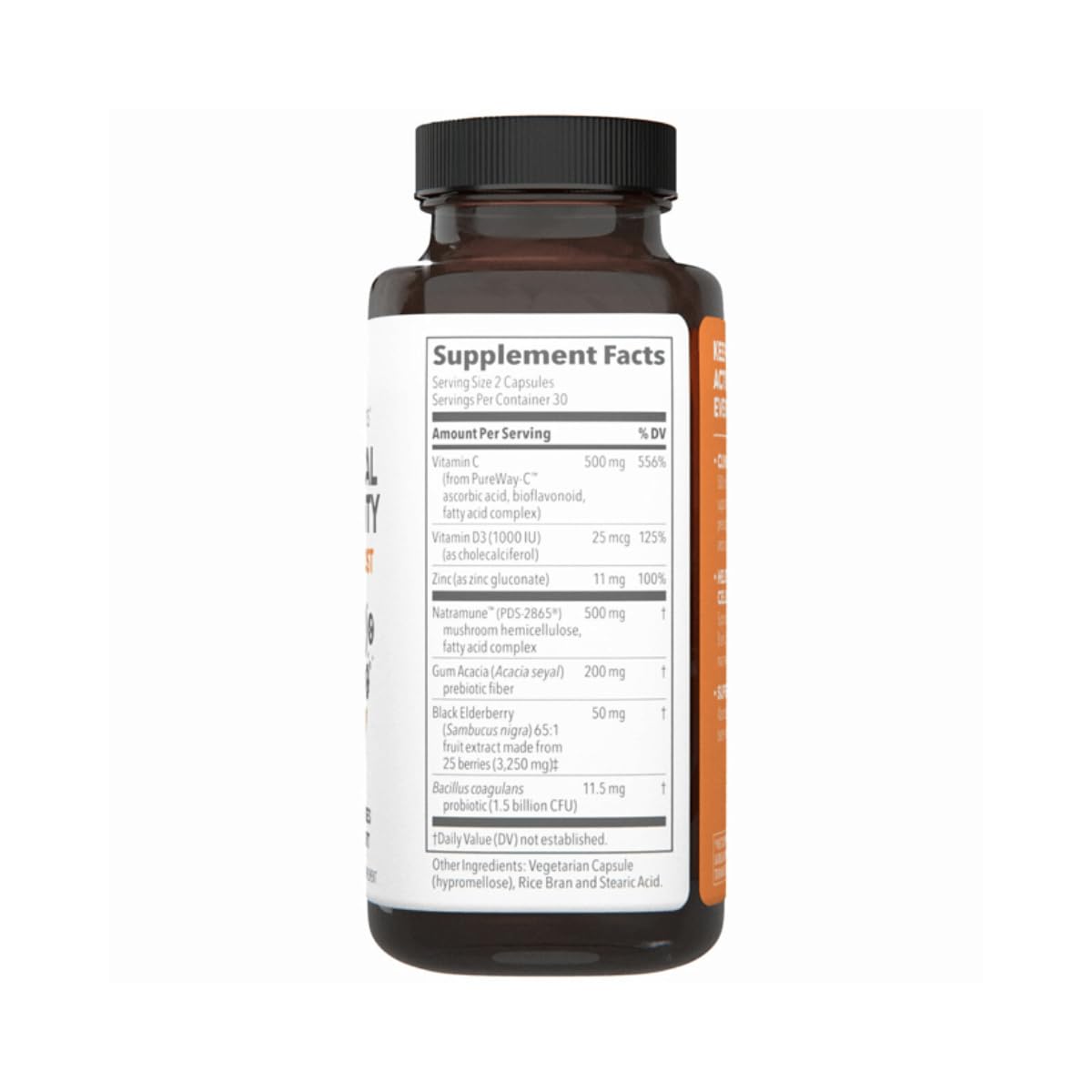 LifeSeasons Immunity Daily Boost packaging showcasing elderberry and prebiotic blend for gut-immune synergy.